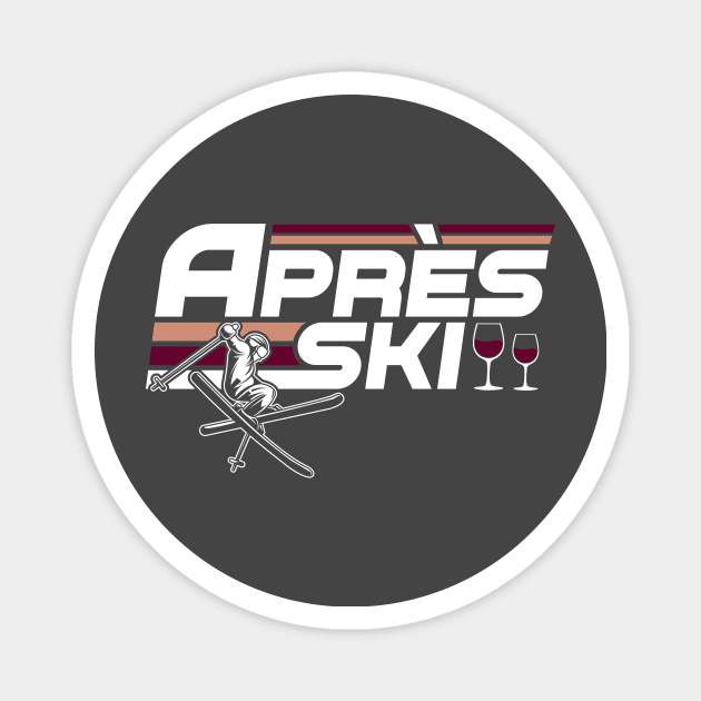 Apres Ski Funny Skiing Winter Magnet by MandeesCloset